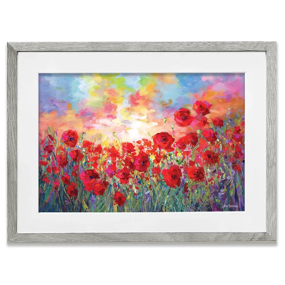Poppy Flower Field Framed Art Print Poppy Flower Field Framed Art Print wall art product Leon Devenice