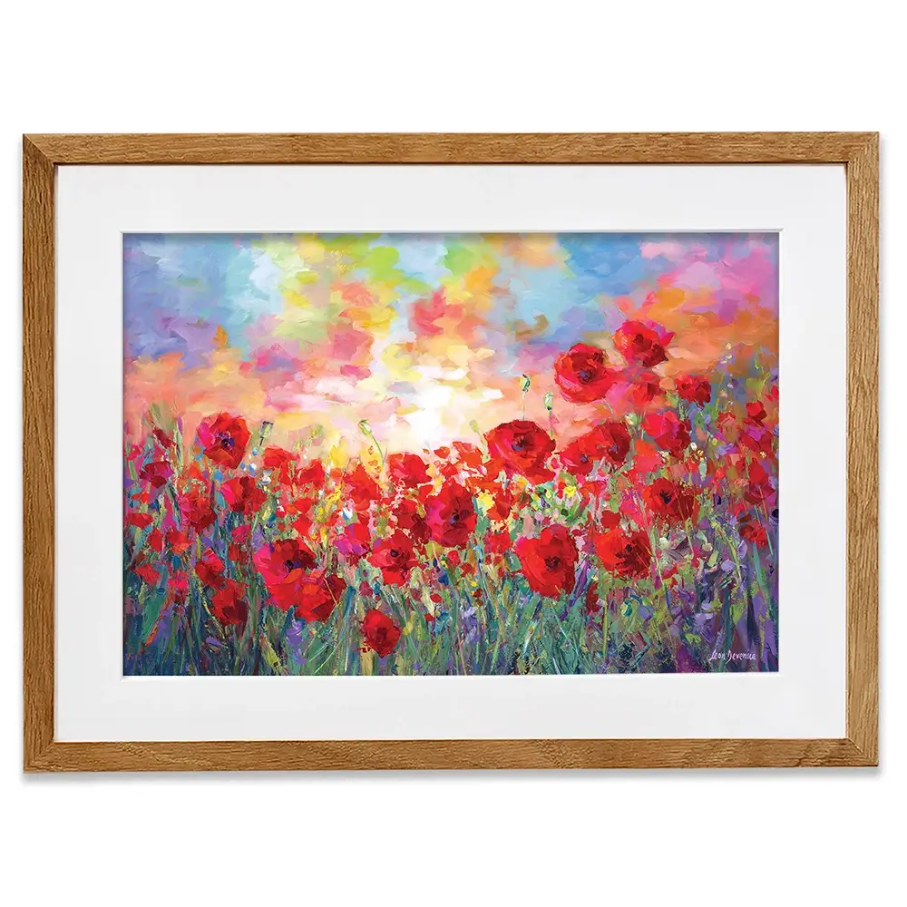 Poppy Flower Field Framed Art Print Poppy Flower Field Framed Art Print wall art product Leon Devenice