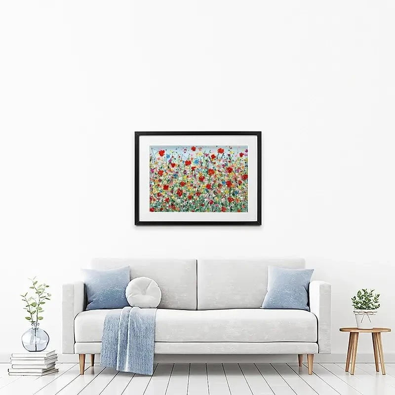 Poppy Flurry Framed Art Print Poppy Flurry Framed Art Print wall art product Charlotte Anna Reed