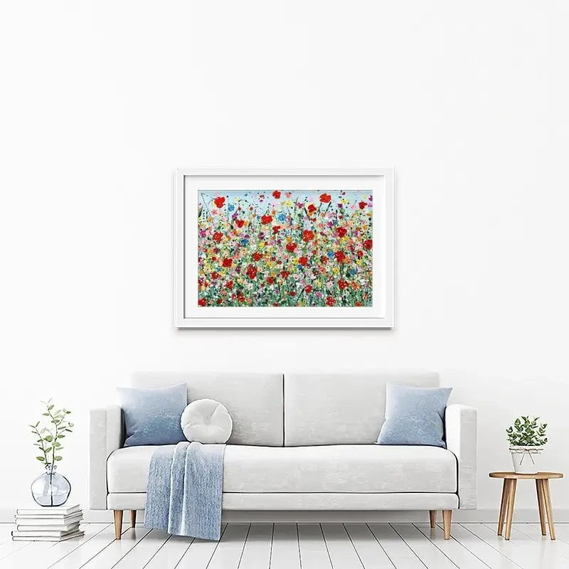 Poppy Flurry Framed Art Print Poppy Flurry Framed Art Print wall art product Charlotte Anna Reed