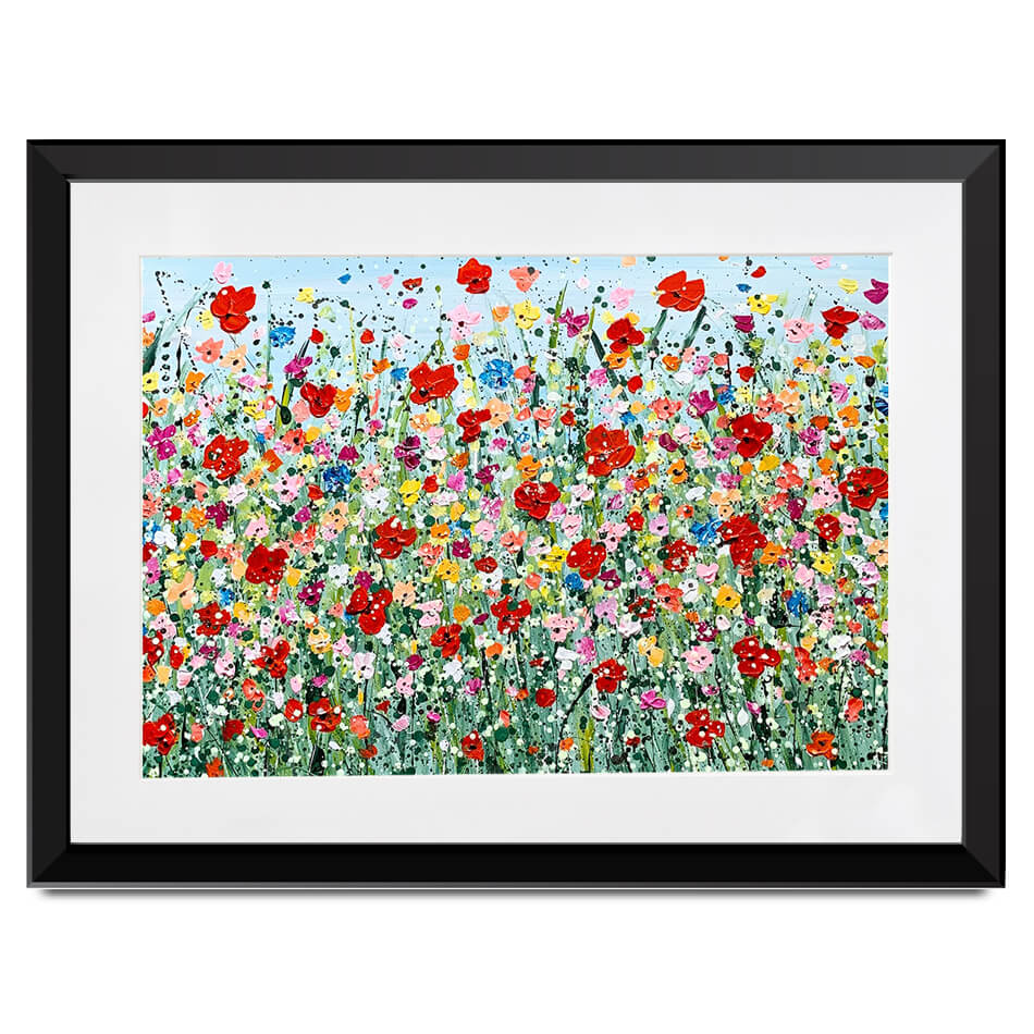 Poppy Flurry Framed Art Print Poppy Flurry Framed Art Print wall art product Charlotte Anna Reed