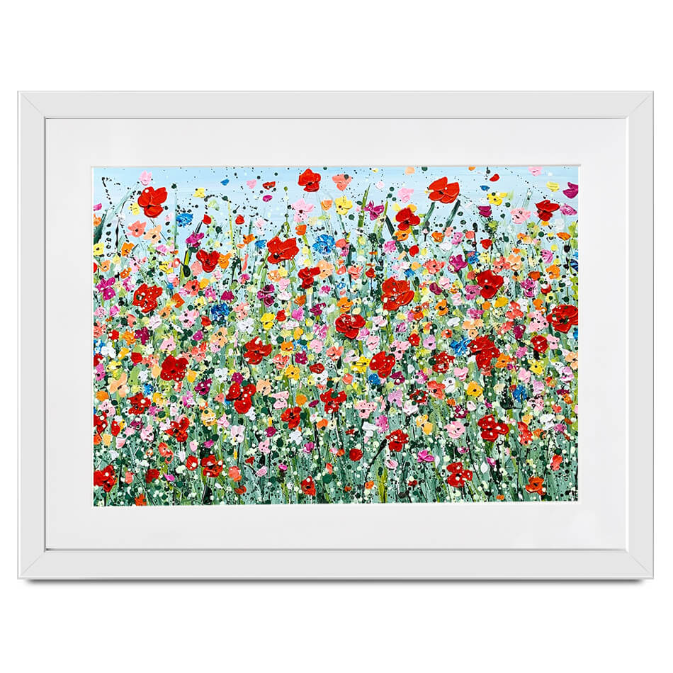 Poppy Flurry Framed Art Print Poppy Flurry Framed Art Print wall art product Charlotte Anna Reed