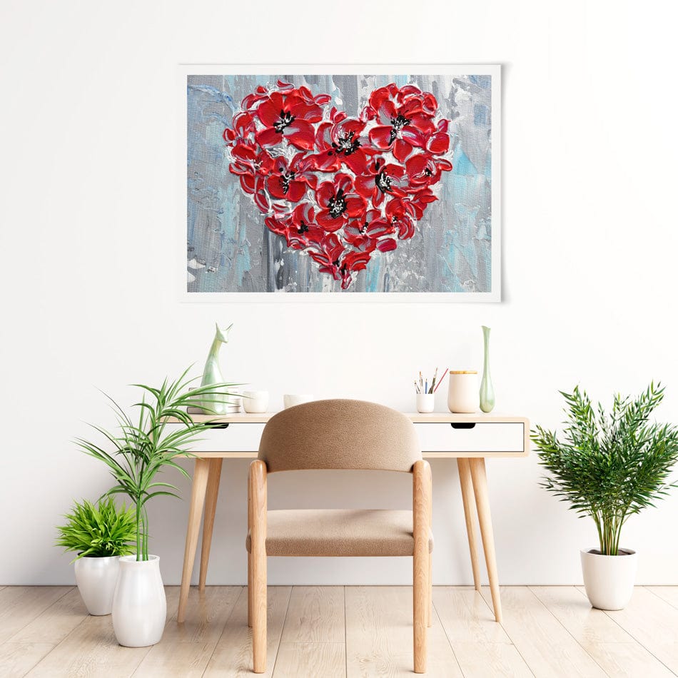 Poppy Heart Art Print wall art product Olga Tkachyk