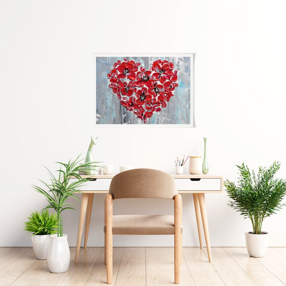 Poppy Heart Art Print wall art product Olga Tkachyk