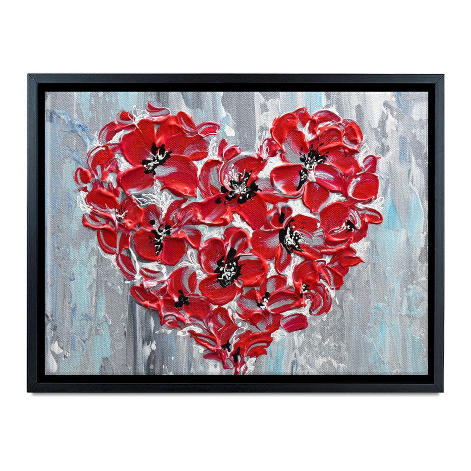 Poppy Heart Canvas Print wall art product Olga Tkachyk