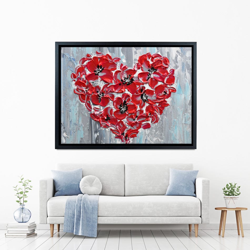 Poppy Heart Canvas Print wall art product Olga Tkachyk