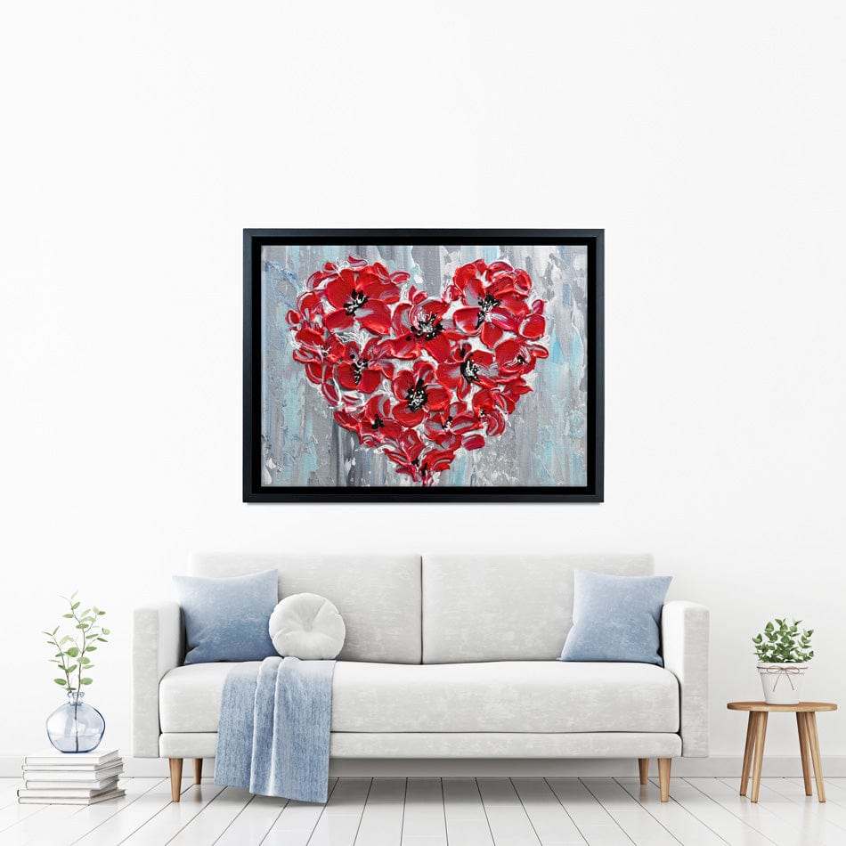 Poppy Heart Canvas Print wall art product Olga Tkachyk