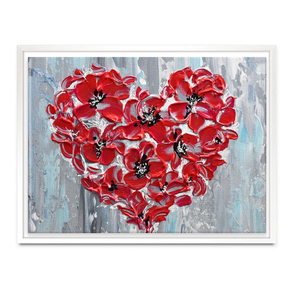 Poppy Heart Canvas Print wall art product Olga Tkachyk
