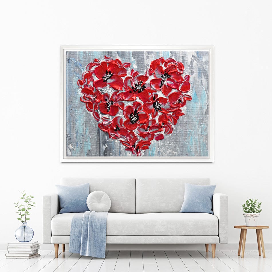 Poppy Heart Canvas Print wall art product Olga Tkachyk