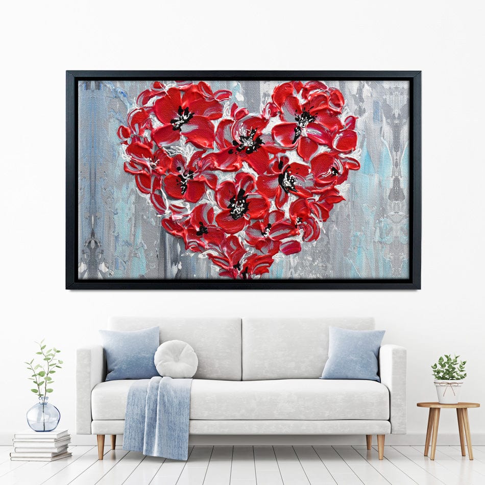 Poppy Heart Canvas Print wall art product Olga Tkachyk
