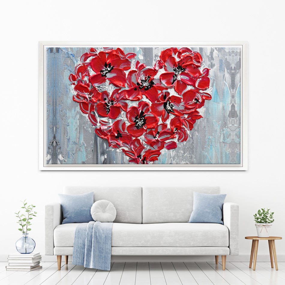 Poppy Heart Canvas Print wall art product Olga Tkachyk