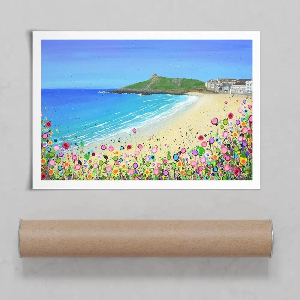 Porthmeor Beach Art Print Porthmeor Beach Art Print wall art product Jo Gough