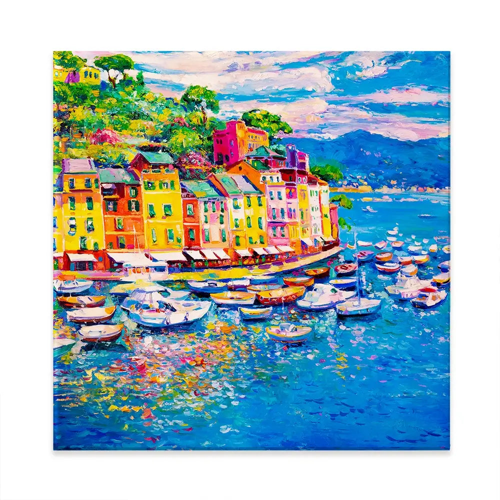Portofino Square Canvas Print Portofino Square Canvas Print wall art product Art Print Shop