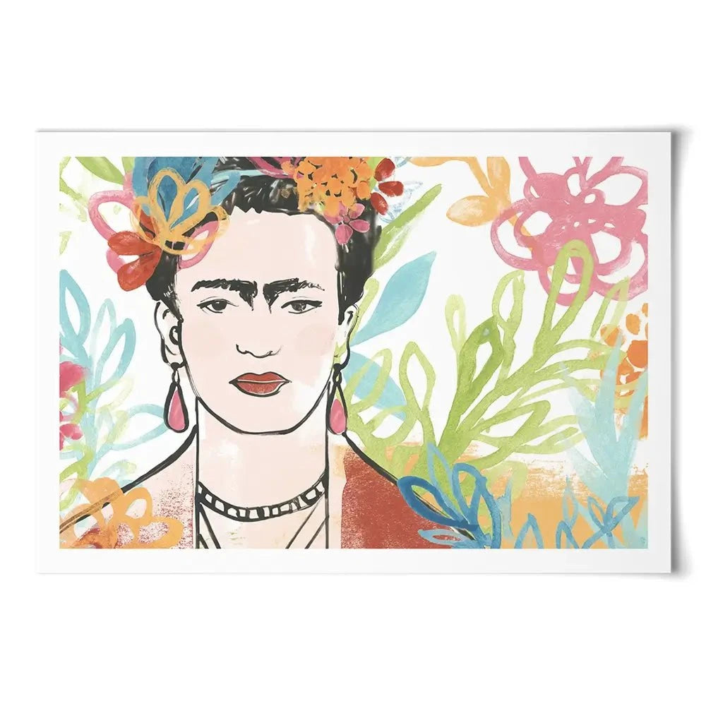 Portrait of Frida Art Print Portrait of Frida Art Print wall art product June Erica Vess