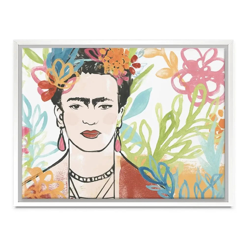 Portrait of Frida Canvas Print Portrait of Frida Canvas Print wall art product June Erica Vess
