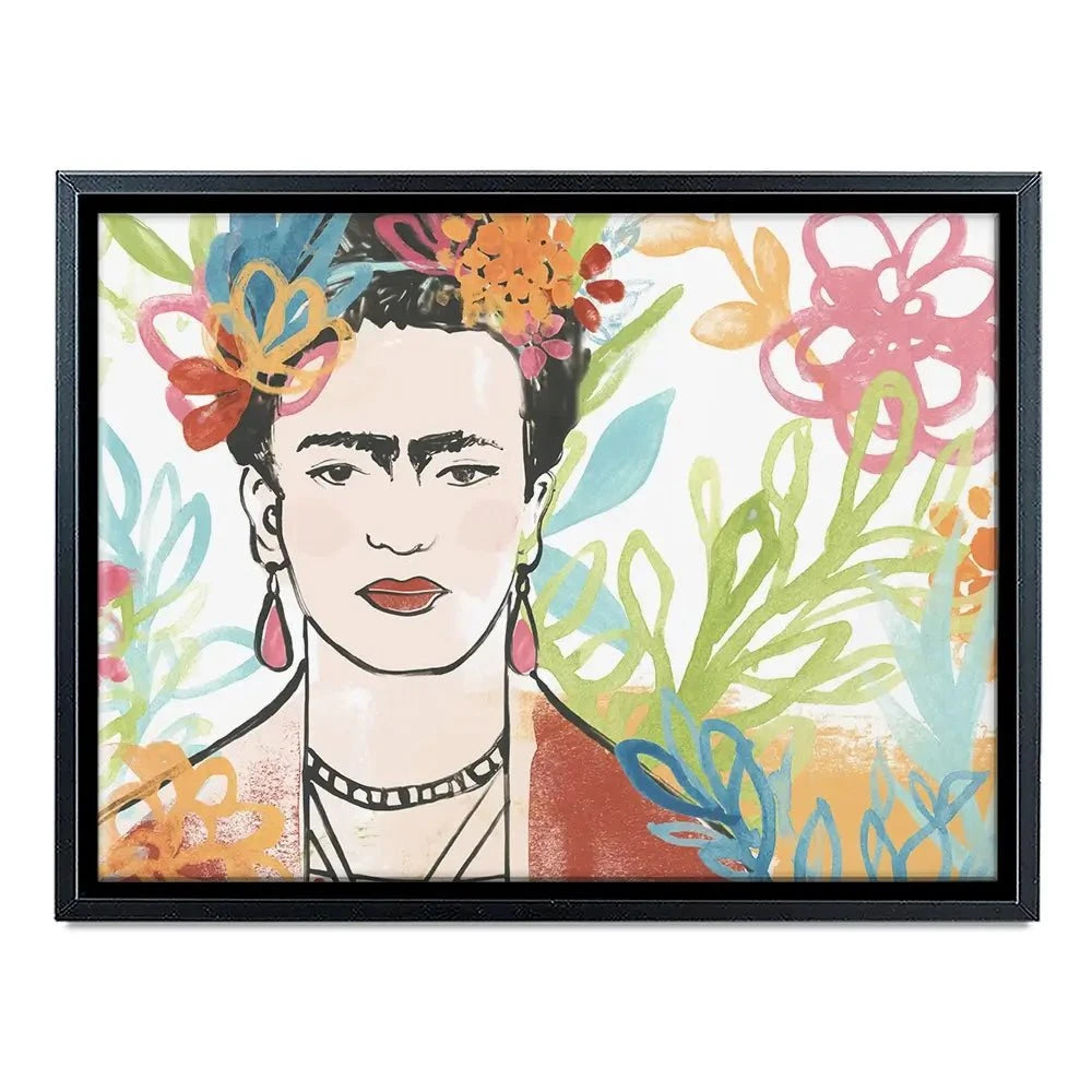 Portrait of Frida Canvas Print Portrait of Frida Canvas Print wall art product June Erica Vess