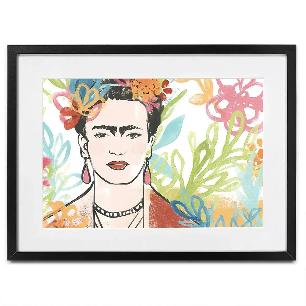 Portrait of Frida Framed Art Print Portrait of Frida Framed Art Print wall art product June Erica Vess