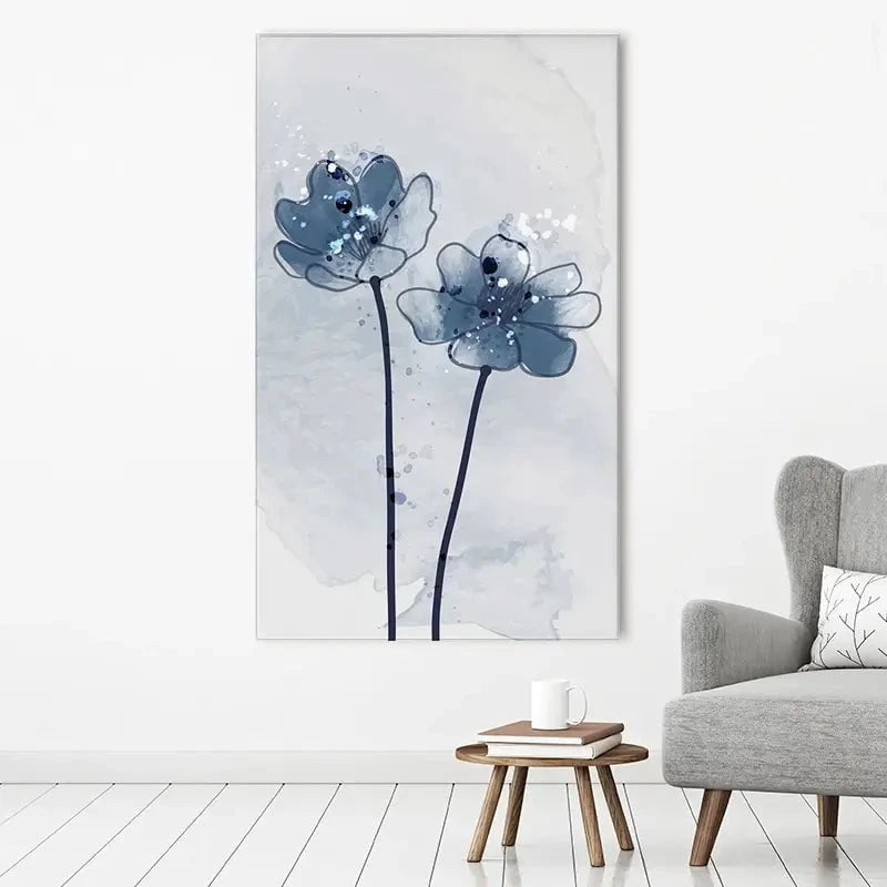 Pretty Blue Flowers Canvas Print Pretty Blue Flowers Canvas Print wall art product TWINS DESIGN STUDIO / Shutterstock