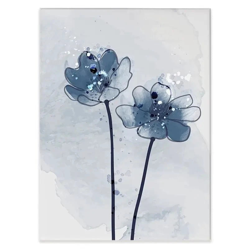 Pretty Blue Flowers Canvas Print Pretty Blue Flowers Canvas Print wall art product TWINS DESIGN STUDIO / Shutterstock