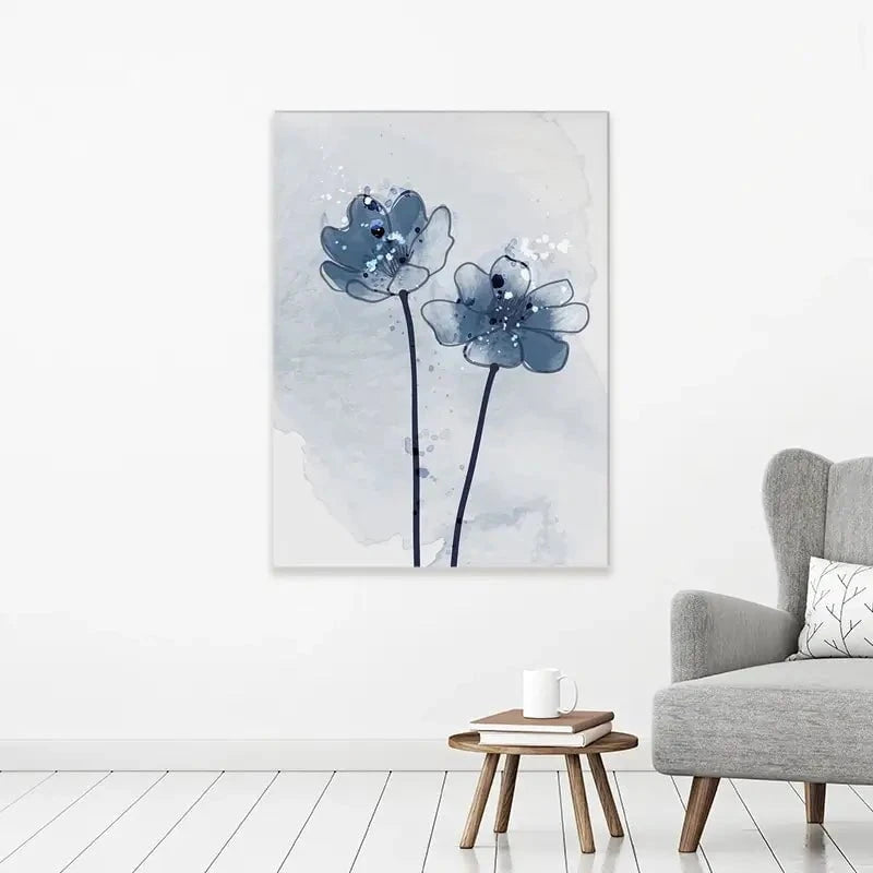 Pretty Blue Flowers Canvas Print Pretty Blue Flowers Canvas Print wall art product TWINS DESIGN STUDIO / Shutterstock