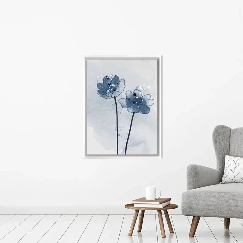 Pretty Blue Flowers Canvas Print Pretty Blue Flowers Canvas Print wall art product TWINS DESIGN STUDIO / Shutterstock