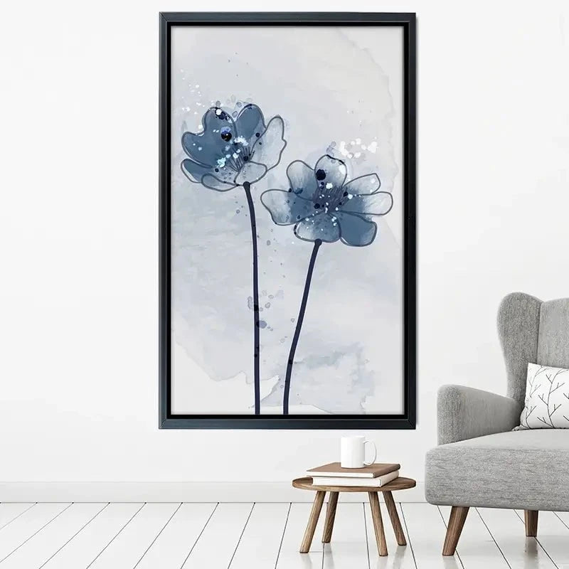 Pretty Blue Flowers Canvas Print Pretty Blue Flowers Canvas Print wall art product TWINS DESIGN STUDIO / Shutterstock