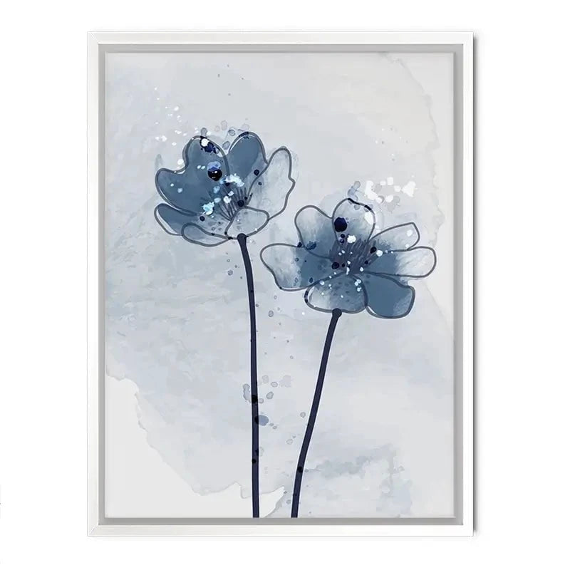 Pretty Blue Flowers Canvas Print Pretty Blue Flowers Canvas Print wall art product TWINS DESIGN STUDIO / Shutterstock