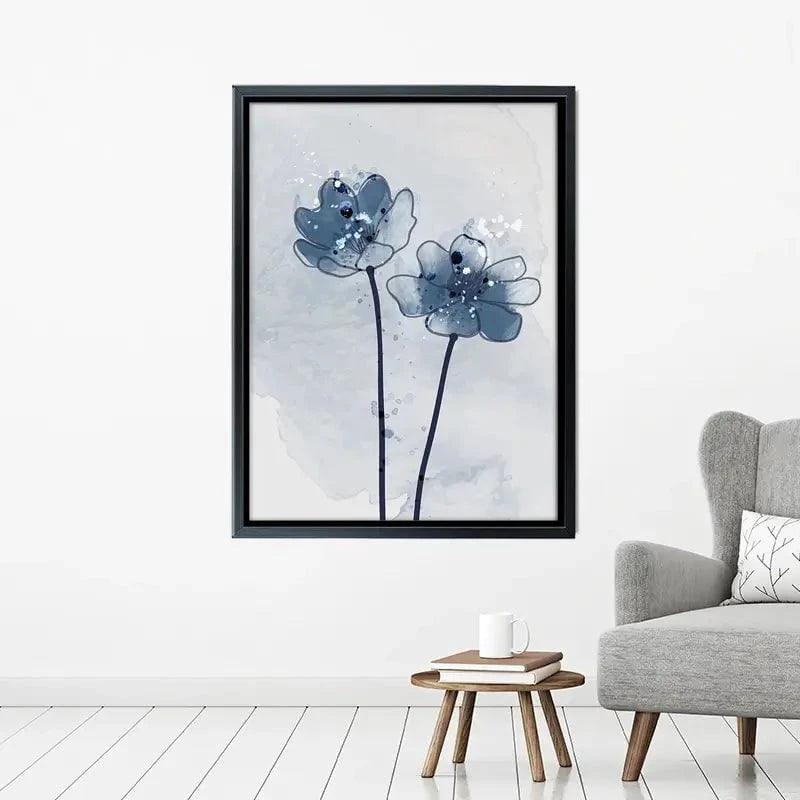 Pretty Blue Flowers Canvas Print Pretty Blue Flowers Canvas Print wall art product TWINS DESIGN STUDIO / Shutterstock