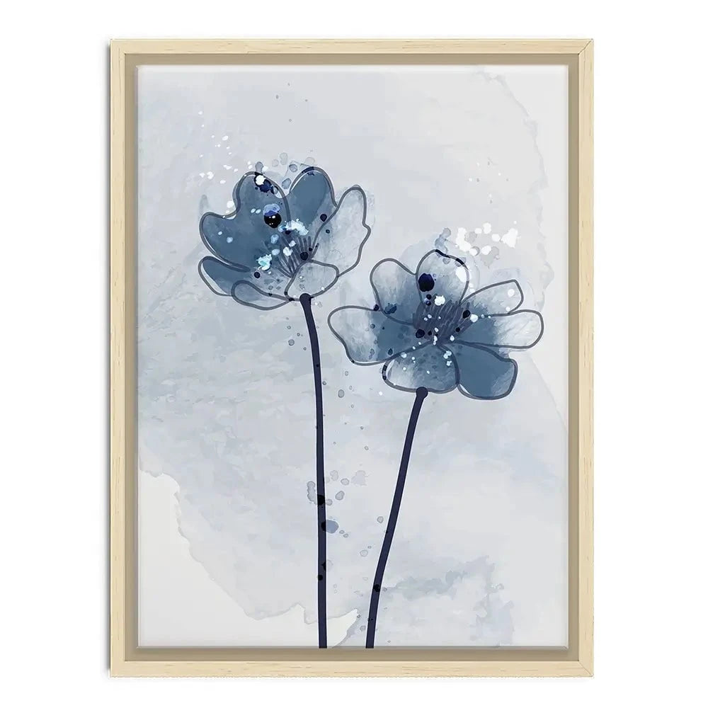 Pretty Blue Flowers Canvas Print Pretty Blue Flowers Canvas Print wall art product TWINS DESIGN STUDIO / Shutterstock