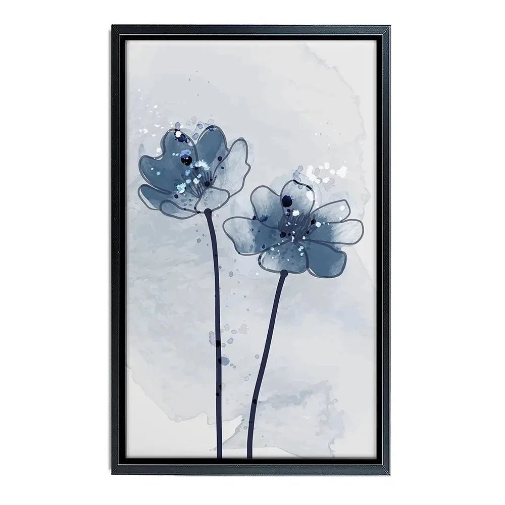 Pretty Blue Flowers Canvas Print Pretty Blue Flowers Canvas Print wall art product TWINS DESIGN STUDIO / Shutterstock