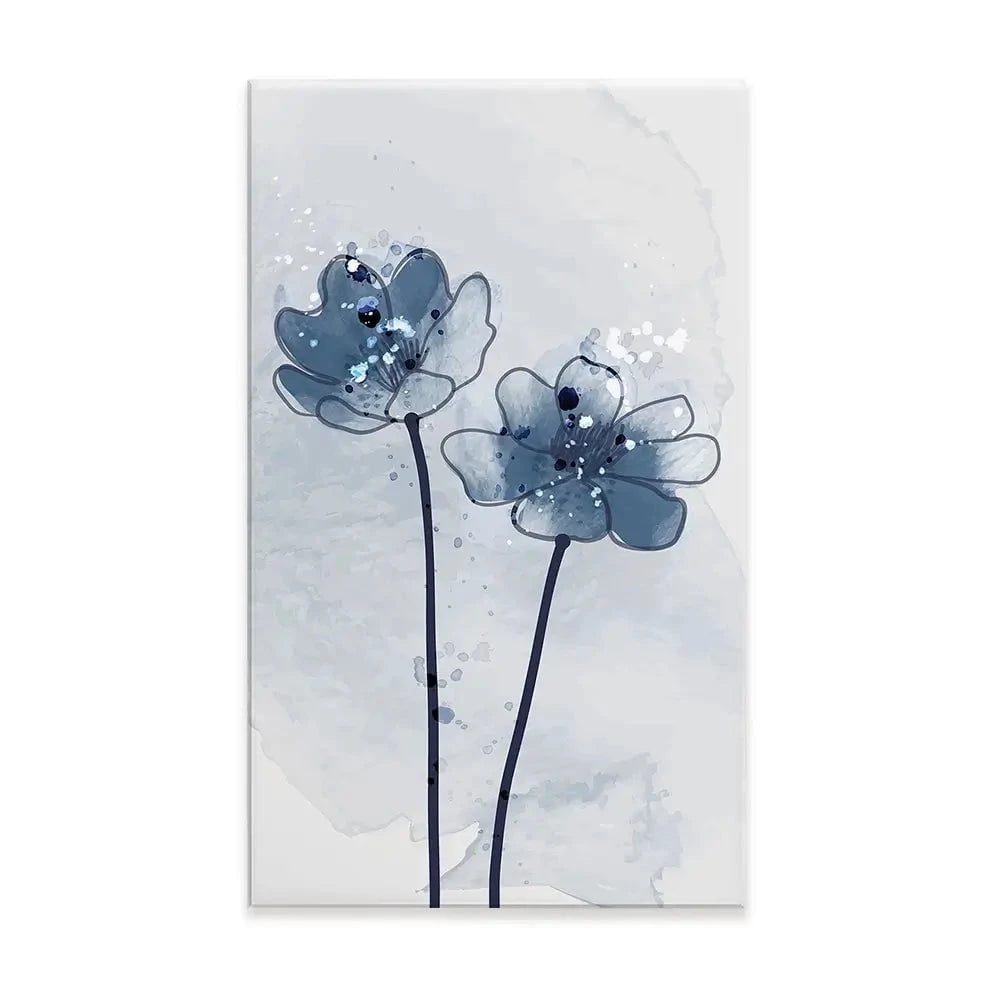 Pretty Blue Flowers Canvas Print Pretty Blue Flowers Canvas Print wall art product TWINS DESIGN STUDIO / Shutterstock