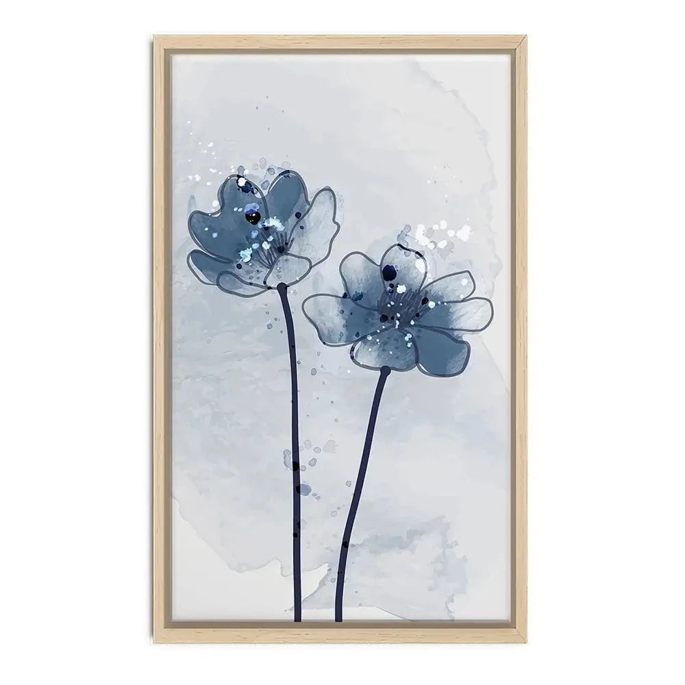 Pretty Blue Flowers Canvas Print Pretty Blue Flowers Canvas Print wall art product TWINS DESIGN STUDIO / Shutterstock