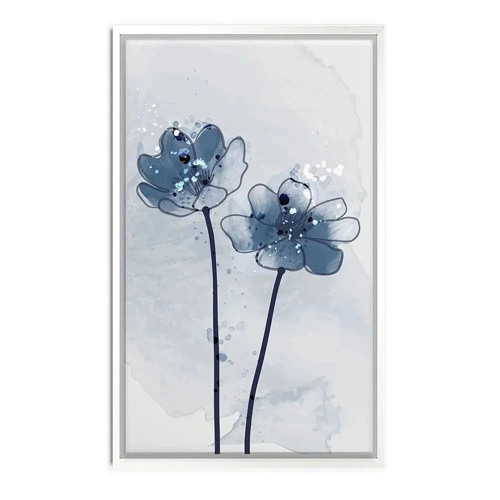 Pretty Blue Flowers Canvas Print Pretty Blue Flowers Canvas Print wall art product TWINS DESIGN STUDIO / Shutterstock