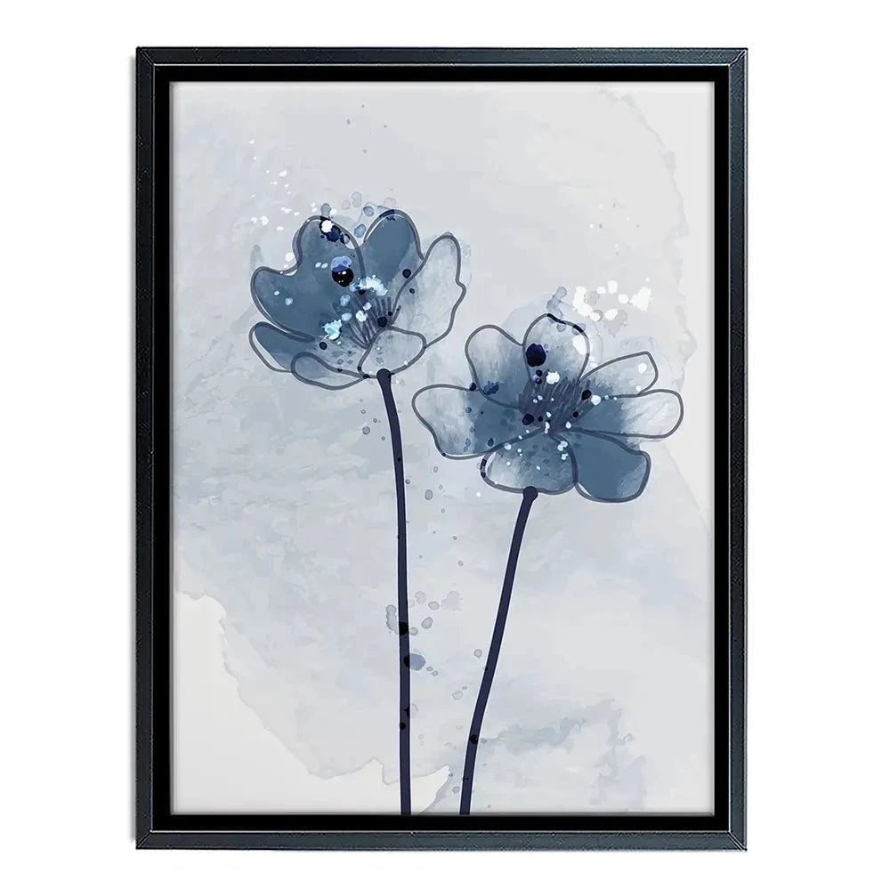 Pretty Blue Flowers Canvas Print Pretty Blue Flowers Canvas Print wall art product TWINS DESIGN STUDIO / Shutterstock