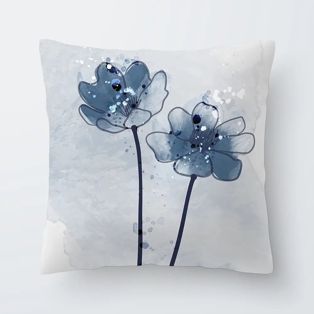 Pretty Blue Flowers Cushion Pretty Blue Flowers Cushion wall art product Art Print Shop