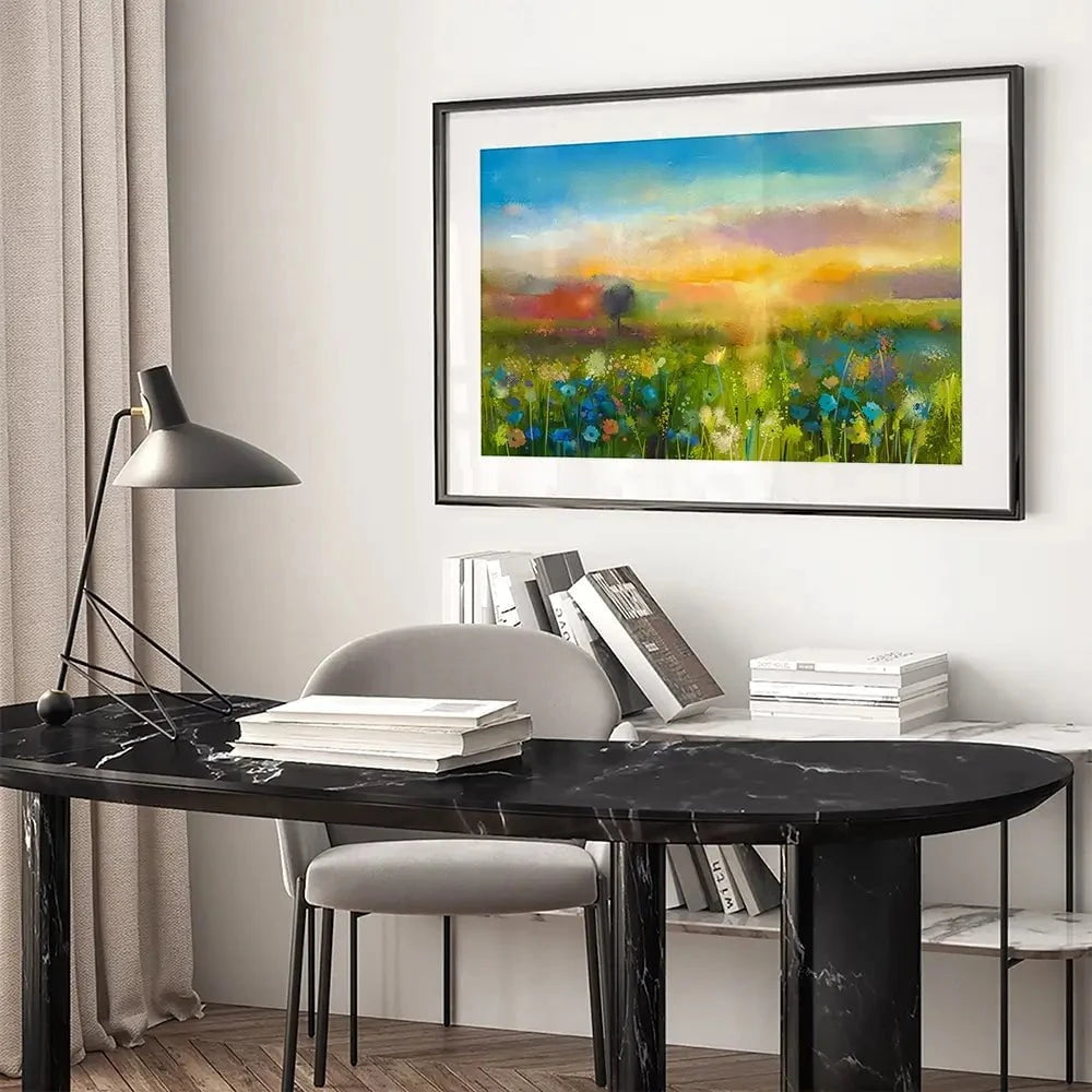 Pretty Floral Field Framed Art Print Pretty Floral Field Framed Art Print wall art product pluie_r / Shutterstock