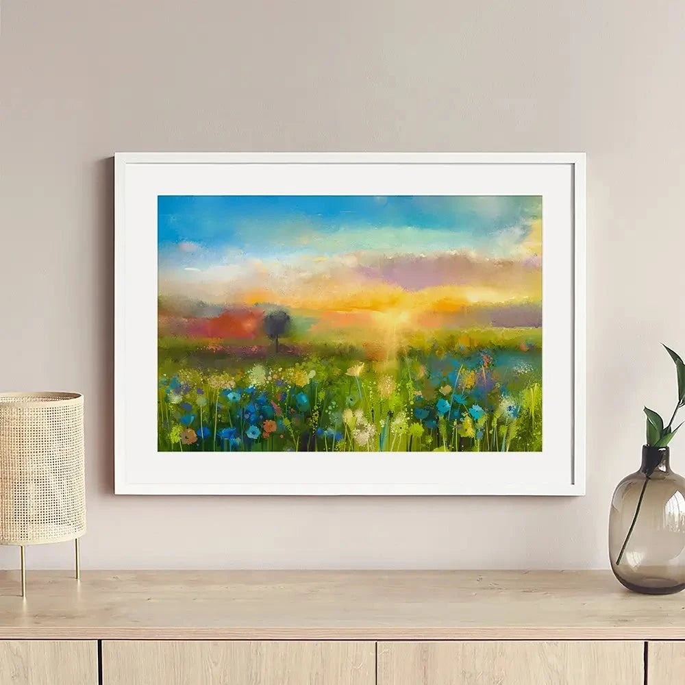 Pretty Floral Field Framed Art Print Pretty Floral Field Framed Art Print wall art product pluie_r / Shutterstock