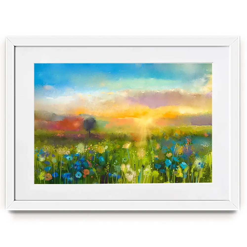Pretty Floral Field Framed Art Print Pretty Floral Field Framed Art Print wall art product pluie_r / Shutterstock