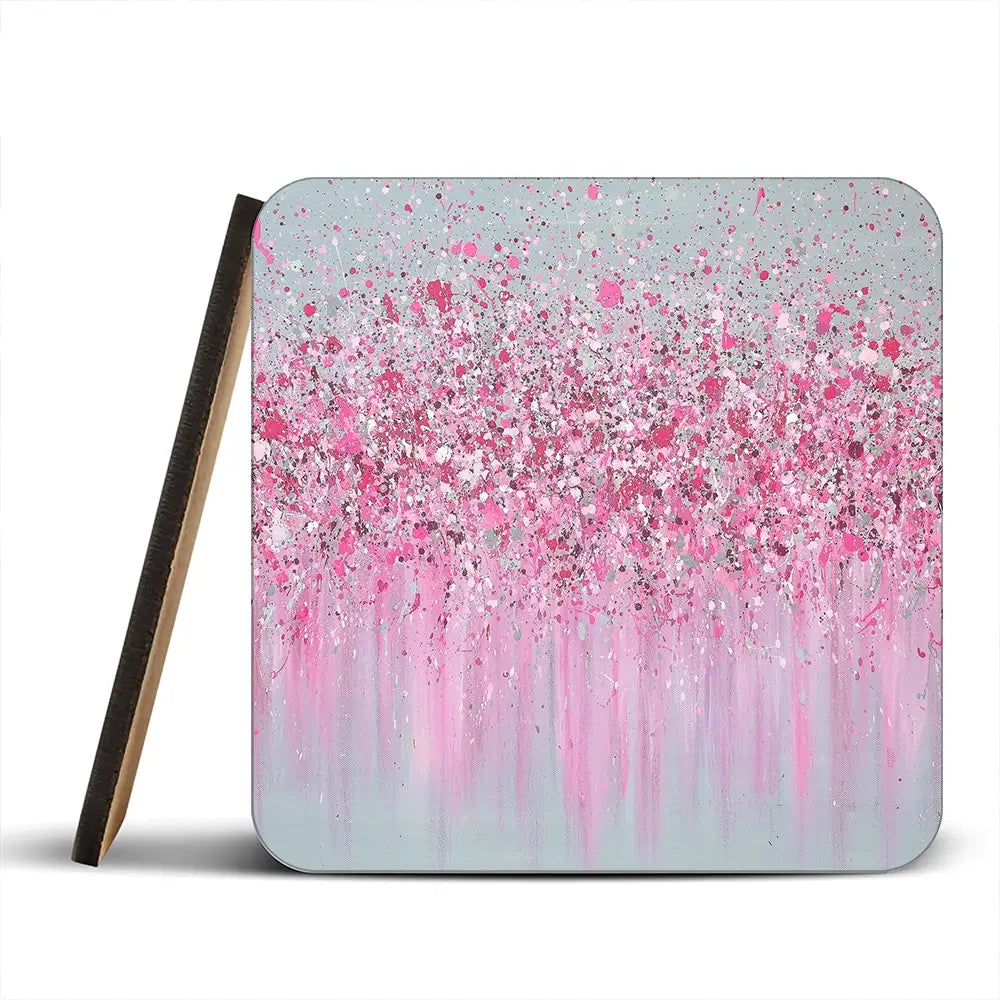 Pretty In Pink Coaster Set Pretty In Pink Coaster Set wall art product Jo Gough