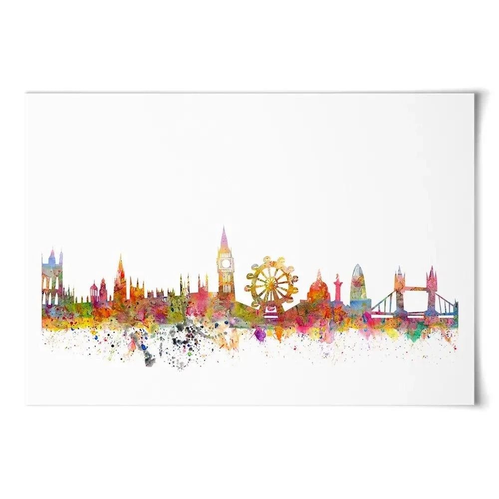 Pretty London Skyline Art Print Pretty London Skyline Art Print wall art product siloto / Shutterstock