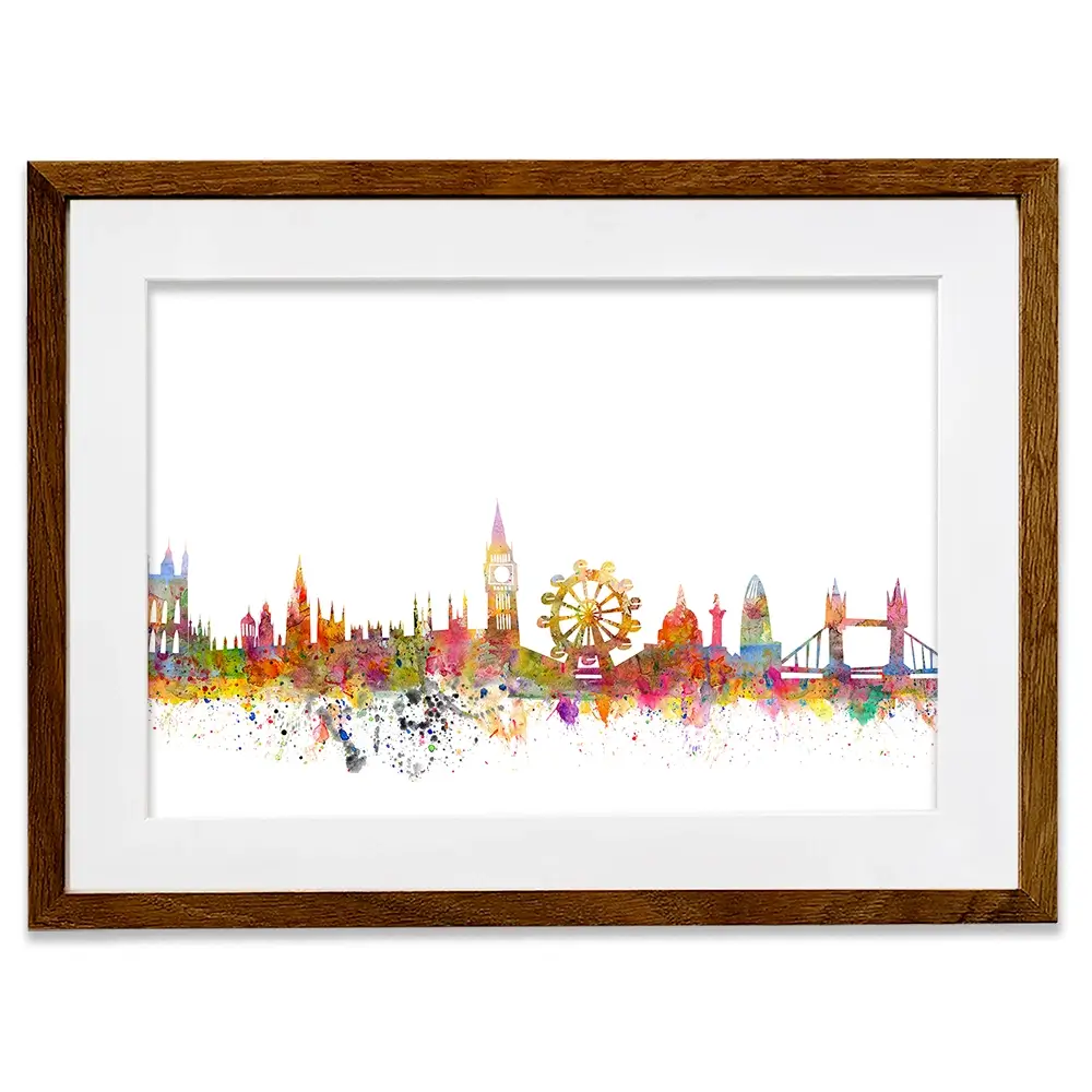 Pretty London Skyline Framed Art Print Pretty London Skyline Framed Art Print wall art product siloto / Shutterstock