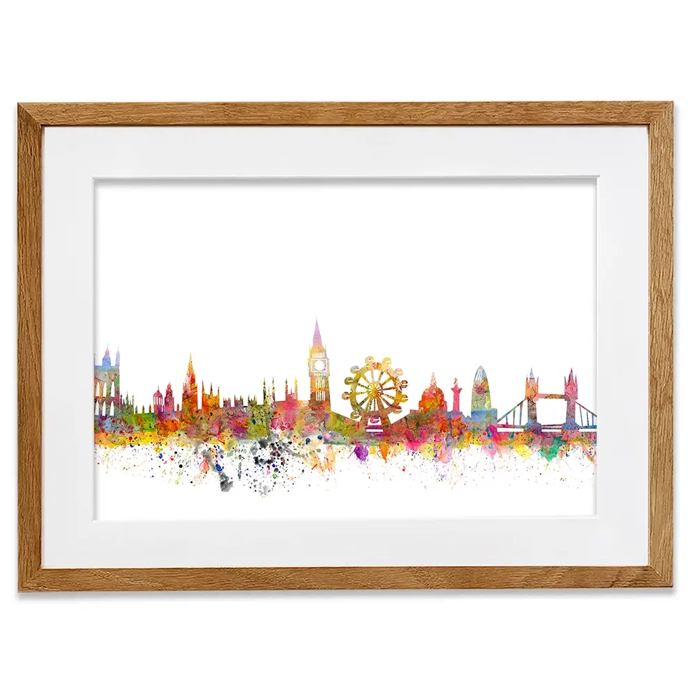 Pretty London Skyline Framed Art Print Pretty London Skyline Framed Art Print wall art product siloto / Shutterstock