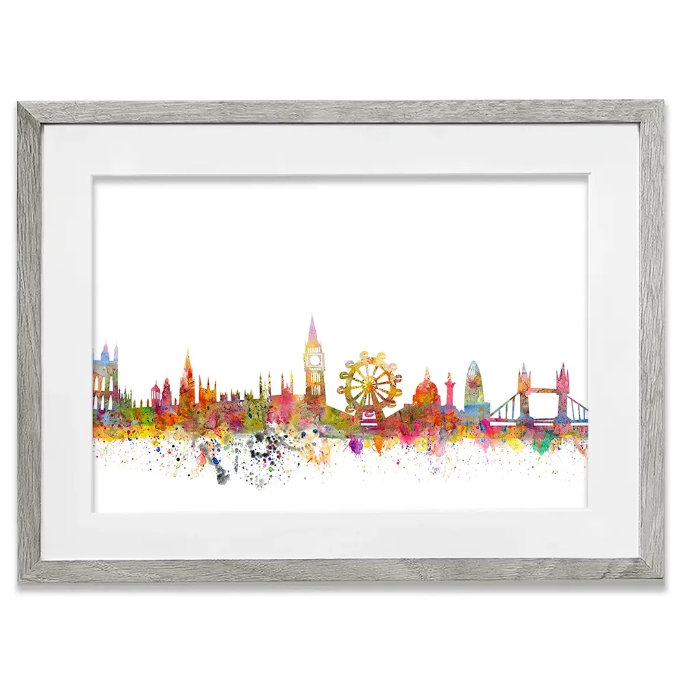 Pretty London Skyline Framed Art Print Pretty London Skyline Framed Art Print wall art product siloto / Shutterstock