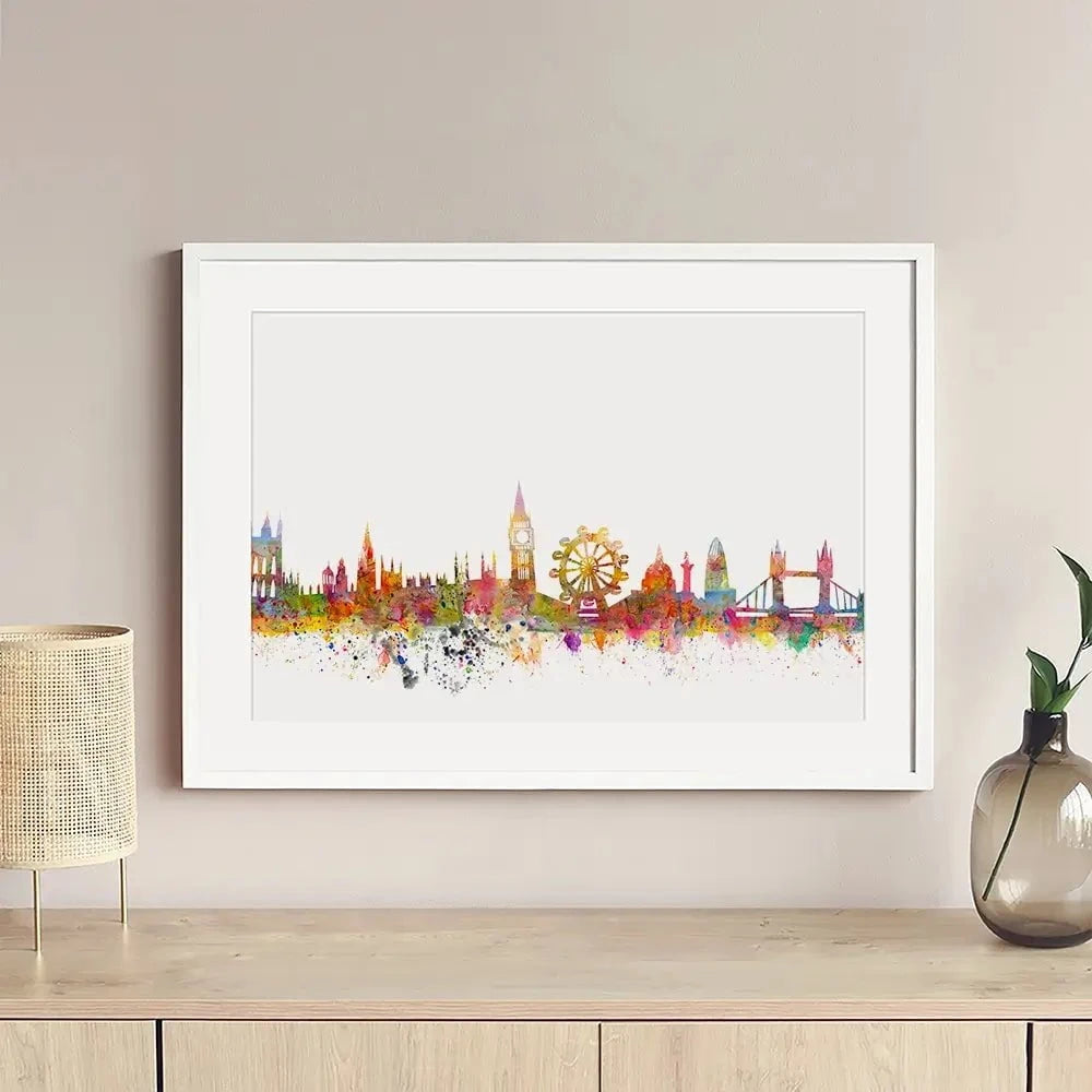 Pretty London Skyline Framed Art Print Pretty London Skyline Framed Art Print wall art product siloto / Shutterstock