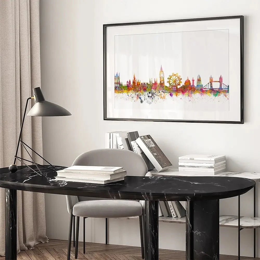 Pretty London Skyline Framed Art Print Pretty London Skyline Framed Art Print wall art product siloto / Shutterstock