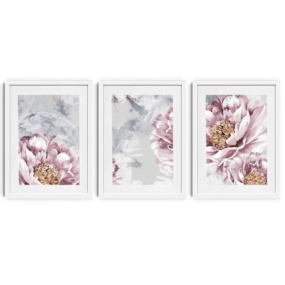 Pretty Peonies Framed Art Print Trio Pretty Peonies Framed Art Print Trio wall art product Victoriya1994 / Shutterstock