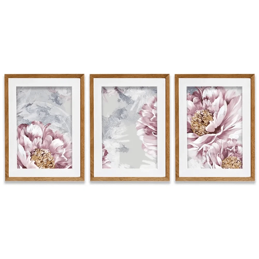 Pretty Peonies Framed Art Print Trio Pretty Peonies Framed Art Print Trio wall art product Victoriya1994 / Shutterstock