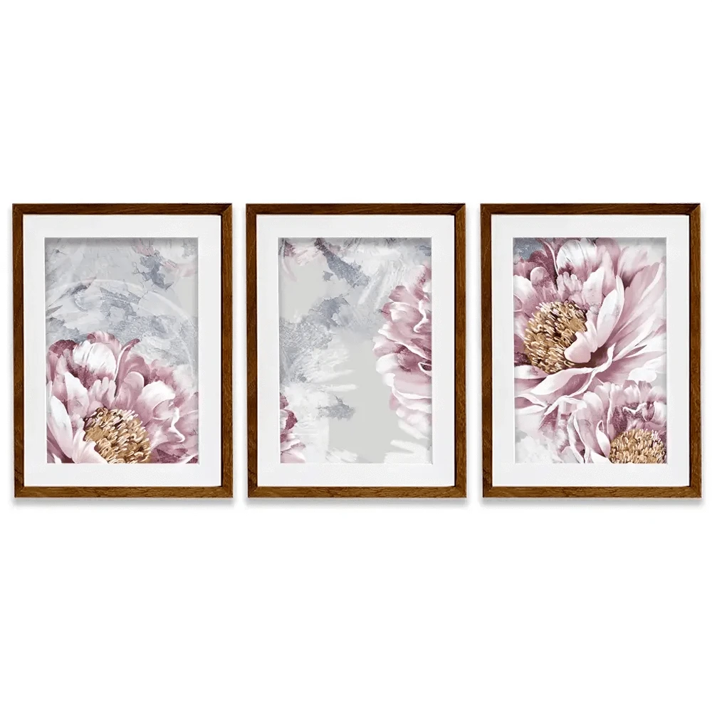 Pretty Peonies Framed Art Print Trio Pretty Peonies Framed Art Print Trio wall art product Victoriya1994 / Shutterstock