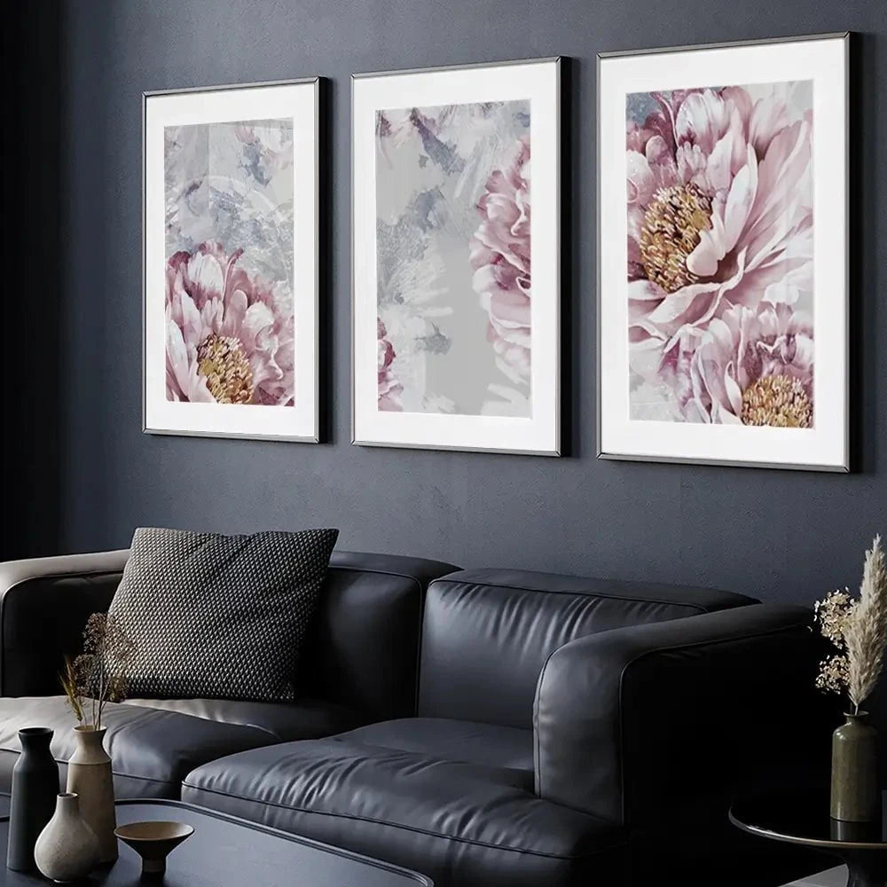 Pretty Peonies Framed Art Print Trio Pretty Peonies Framed Art Print Trio wall art product Victoriya1994 / Shutterstock
