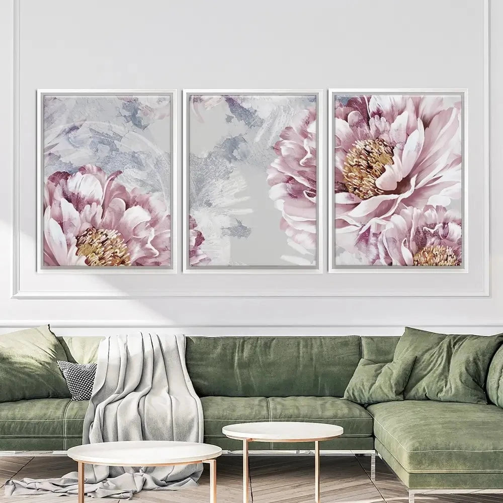 Pretty Peonies Trio Canvas Print Pretty Peonies Trio Canvas Print wall art product Victoriya1994 / Shutterstock